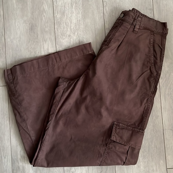 GARAGE High Rise Cargo Pants Wide Leg, Size L - Picture 1 of 9